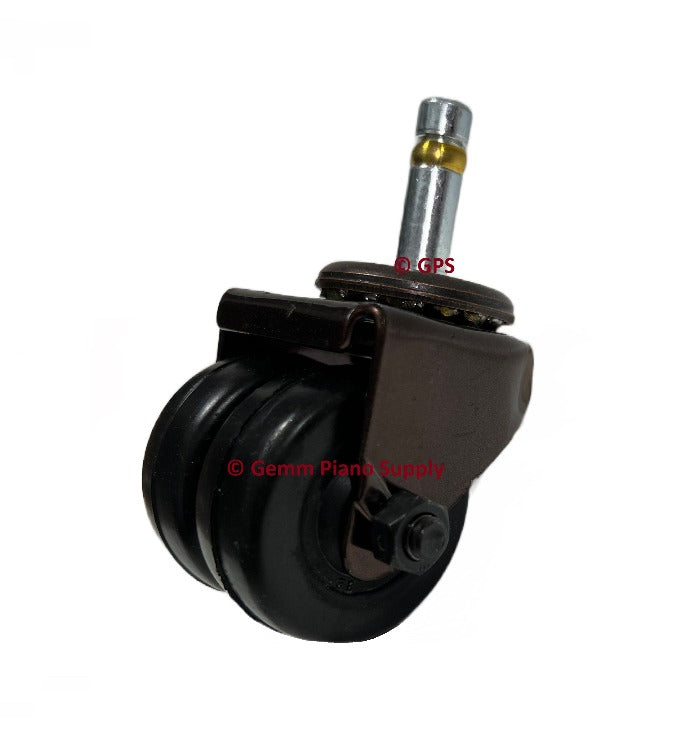 Grand Piano Caster Dual Rubber Wheel 2" Dia. with Socket