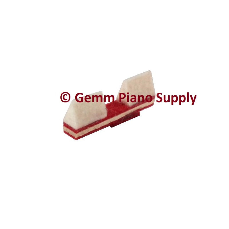 Upright Piano Bass Damper Wedge, New Style (Double Wedge)