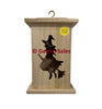 Halloween Lantern Lights Up Unfinished Wood - Flying Witch