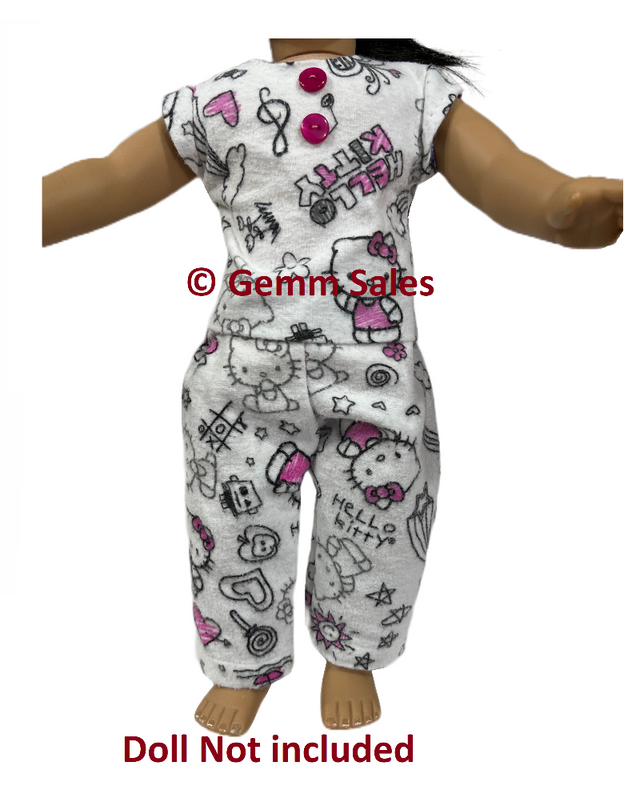 Hello Kitty Pajama Set, 18 Inch Doll, American Girl