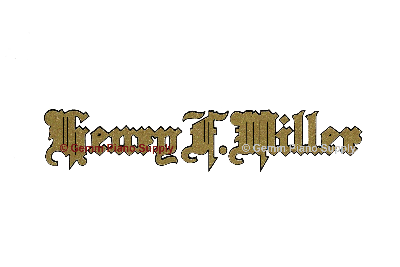 Henry F. Miller Piano Fallboard Decal