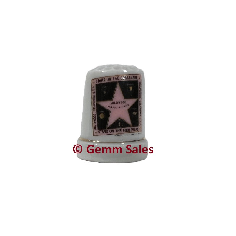 Hollywood California Souvenir Thimble