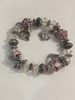 Woman's Bracelet with Summer Charms - Watercolor Splatter Beads
