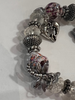 Woman's Bracelet with Summer Charms - Watercolor Splatter Beads