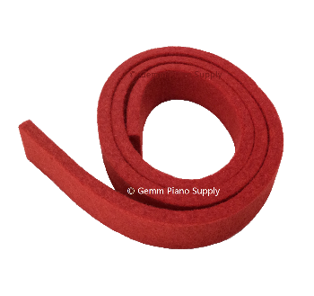 Steinway Piano Key End Felt, Red, 7/8" Wide