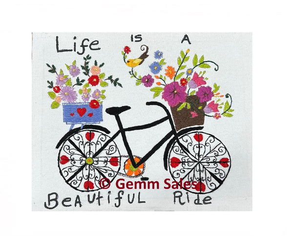 Life is a Beautiful Ride Canvas Art Handmade