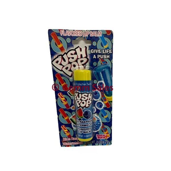 Lip Balm Fun Dip Push Pop Blue Raspberry Flavored