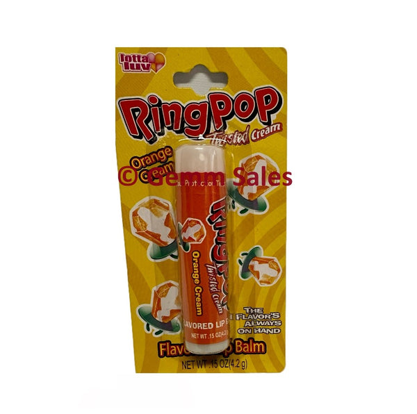Lip Balm Fun Dip Ring Pop Orange Cream Flavored