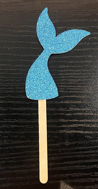 Mermaid Tail, Cupcake Topper, Glitter Party Supply