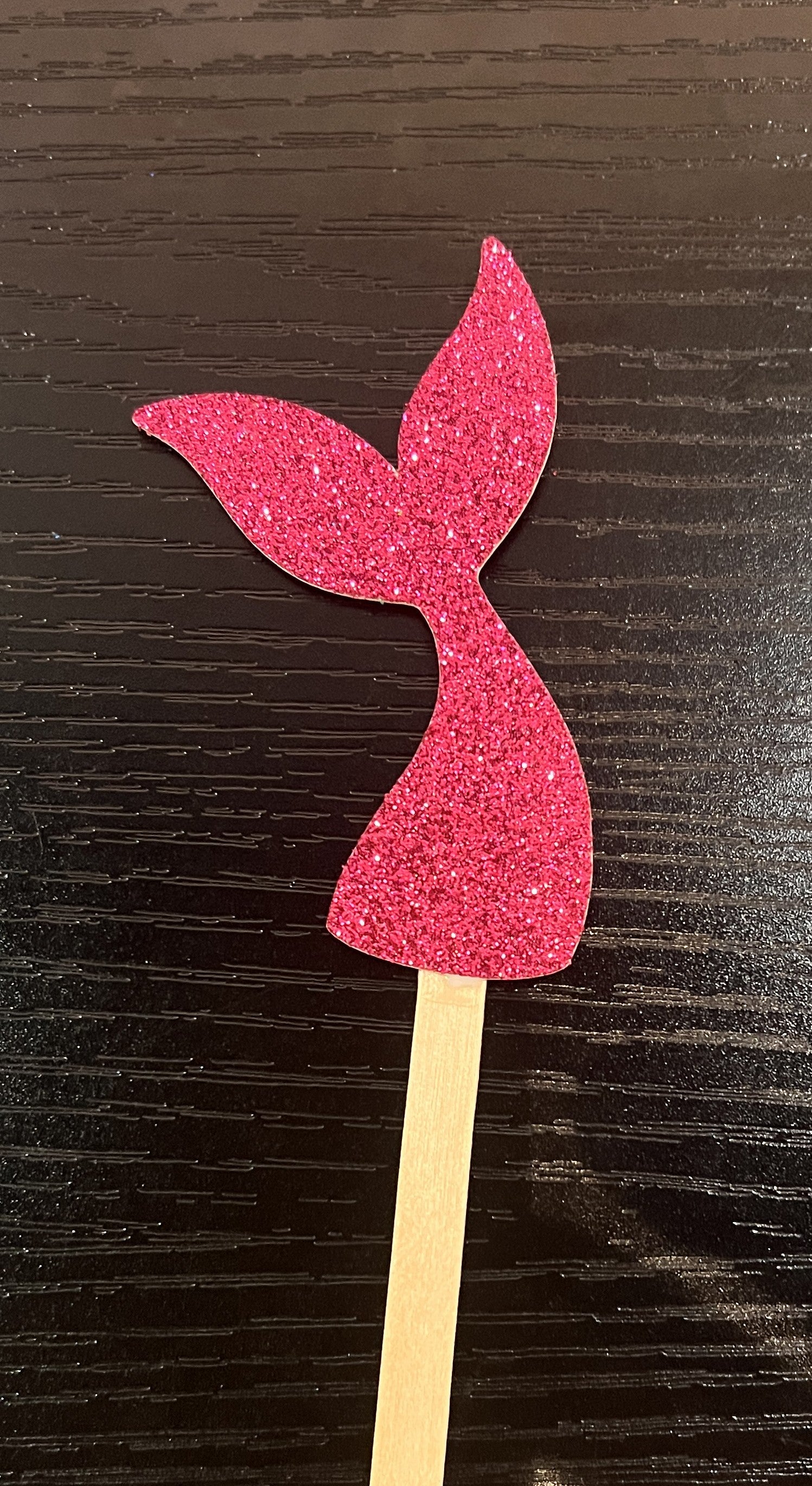 Mermaid Tail, Cupcake Topper, Glitter Party Supply