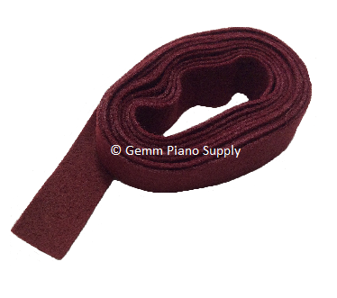 Piano Nameboard Felt - Maroon