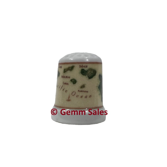 Pacific Ocean Hawaii Islands Souvenir Thimble