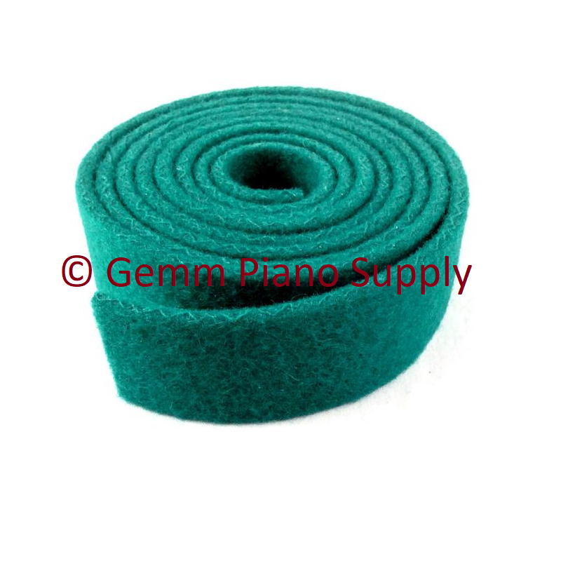 Piano Spring Rail Felt, Green, 13/16" Wide