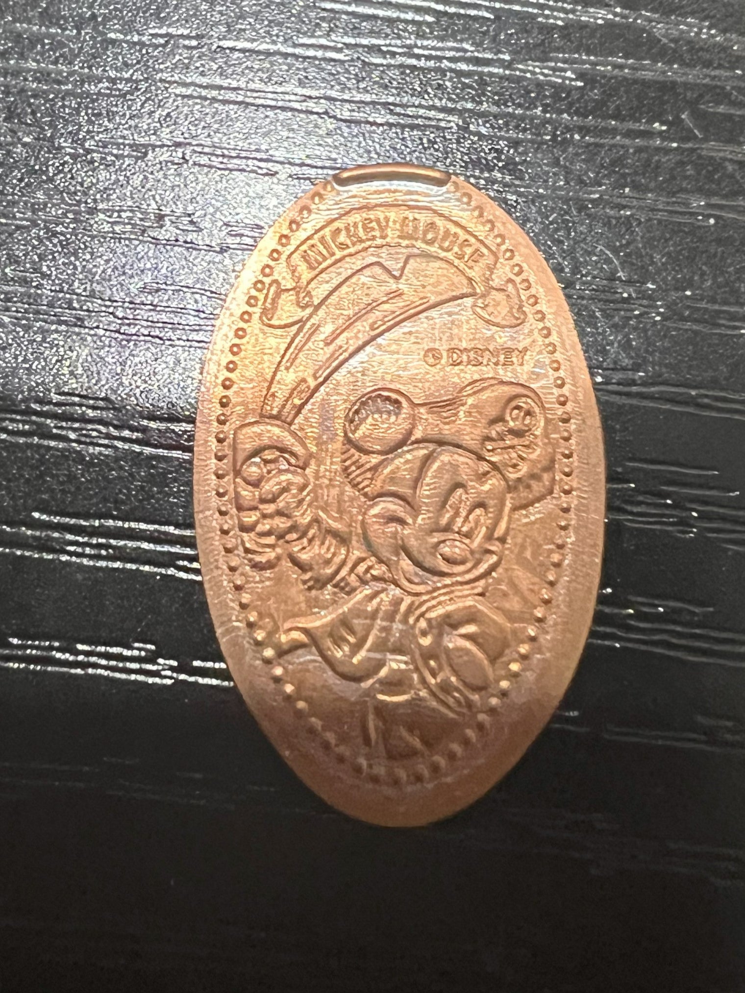 Authentic Pirate Mickey Mouse Collectible Pressed Penny - California Downtown Disney