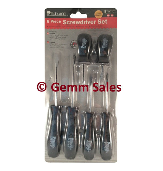 Pittsburgh 6 Piece Screwdriver Set, #47770