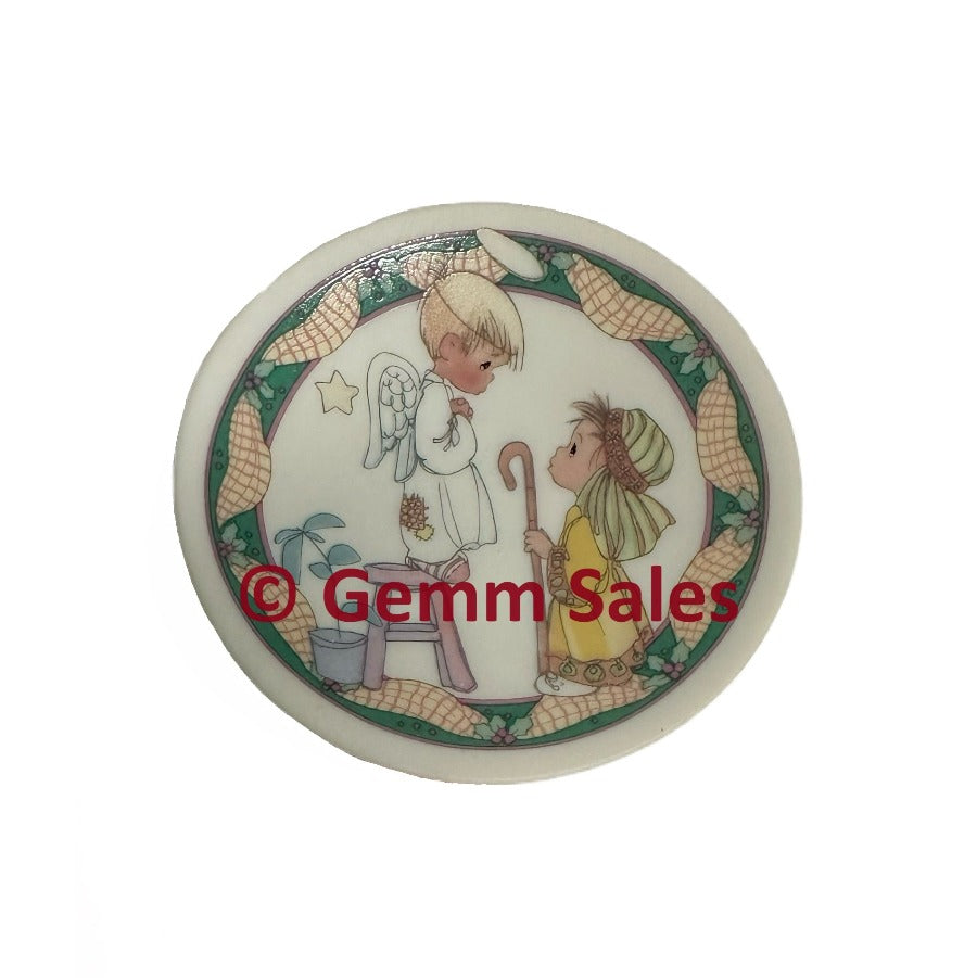 Precious Moments Christmas Ornament Plate Vintage We Have Seen His Star 1993