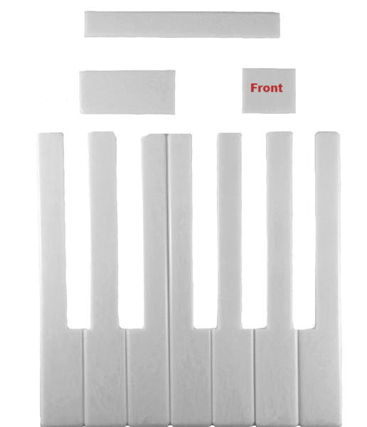 Piano Keytops White Key Front
