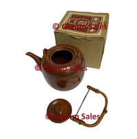 Taylor & NG Round Ceramic Teapot - Red Burnt Orange