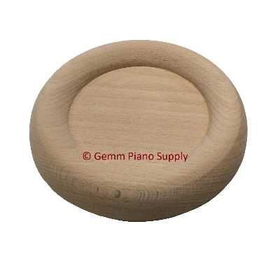 Piano Dual Wheel Hardwood Caster Cup, Unfinished