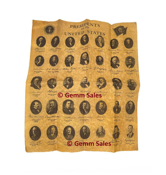 Vintage Presidents Of The United States Vellum Poster