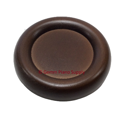 Piano Dual Wheel Hardwood Caster Cup, Walnut