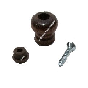 Piano Wood Desk Knob with Medium Bored Type, Brown Mahogany