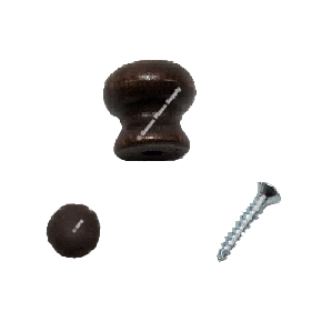 Piano Wood Desk Knob with Large Bored Type, Brown Mahogany