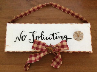 No Soliciting Sign Handmade