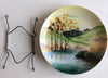 Vintage Hitomi Hand Painted Country Setting Ceramic 6" Plate