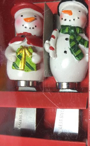 Stainless Steel 2 Snowman Christmas Spreaders