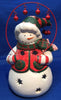 Snowman Tea light Candle Holder - 8" Tall