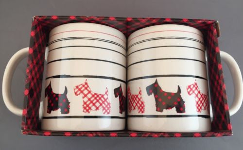 Scottish Terrier Two Mug Set from the makers of Walkers Shortbread