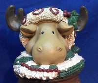 Christmas Candle Holder Carlton Cards Rustic Moose
