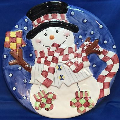 Christmas Snowman Platter