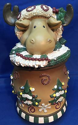 Carlton Cards Rustic Moose Christmas Candle Holder 9 1/2"