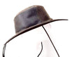 Authentic Ecuador Brown Leather Hat Size L