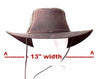 Authentic Ecuador Brown Leather Hat Size L