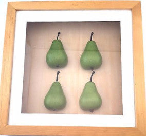 Pear 3D Shadow Box Artwork Framed 10" x 10"