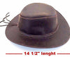 Authentic Ecuador Brown Leather Hat Size L