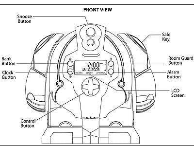 Robot In My Room Alarm Clock / Bank
