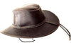 Authentic Ecuador Brown Leather Hat Size L