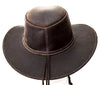 Authentic Ecuador Brown Leather Hat Size L