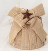 Primitive - Country Style Lamp Shade, Hand wrapped Lamp Shade with Burlap and Home spun fabric