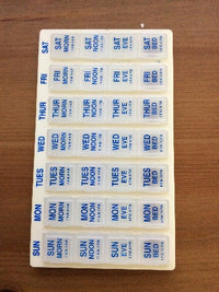 Apothecary Weekly Medication Organizer Tray,For Morning, Noon, Evening & Bedtime