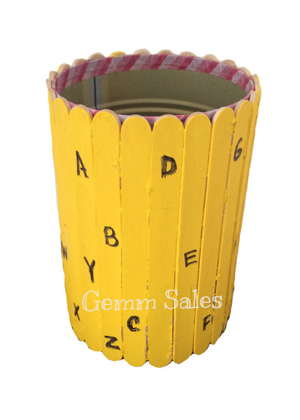 Tin Can Pencil Holder, Teacher Gift, Desk Organizer, End of School Year Gift