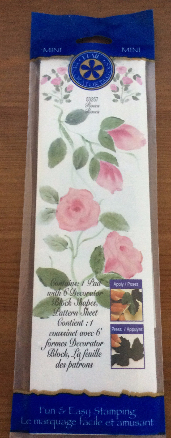 Plaid Decorators Blocks Mini, #53257 Roses, Fun & Easy Stamping