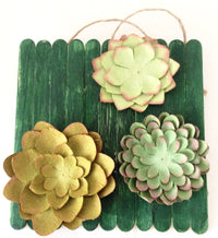 Succulents Art, Summer Decor, Paper Flowers Decoration, Summer Wall Art