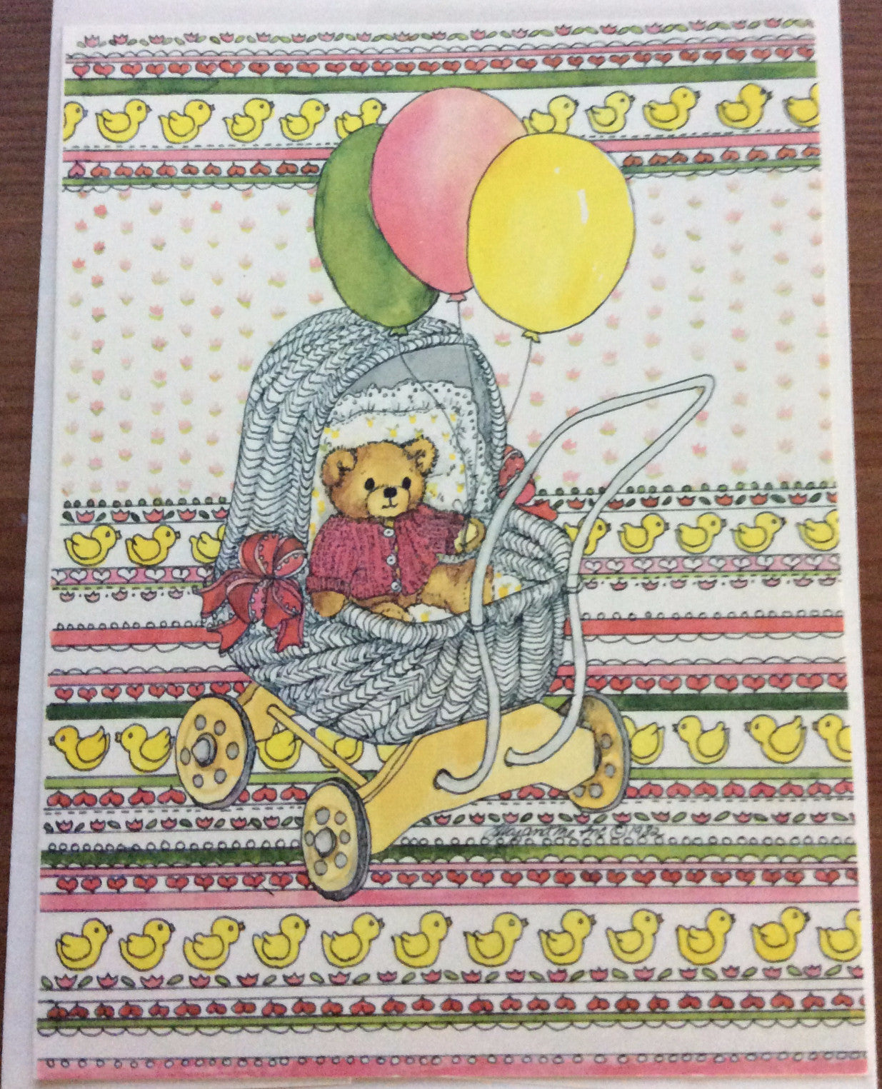 Lucy and Me Teddy Bear Note Cards, Vintage 1980's, Lucy and Me, Inc. Set of 3 Blank Note Cards