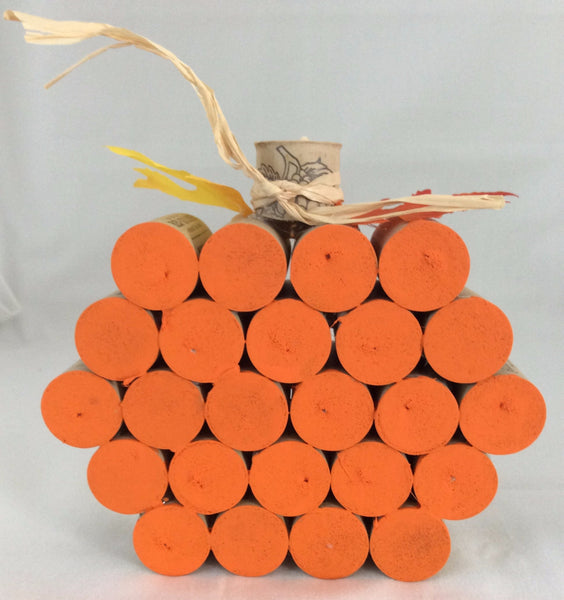 Cork Pumpkin, Fall Decor, Fall Leaves & Raffia