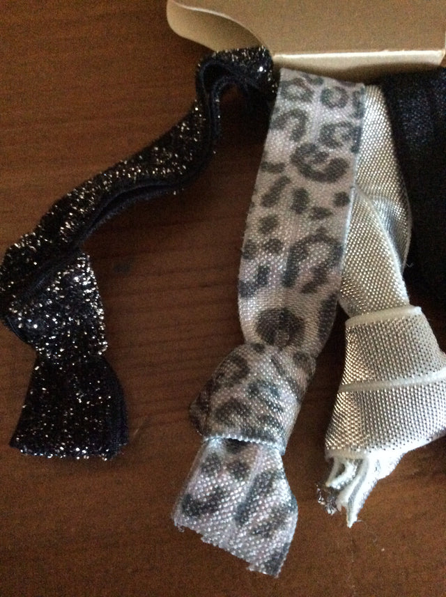 Carole Inc. Elastic Hair Ties, Hair Accessories, Set of 6 With Different Designs